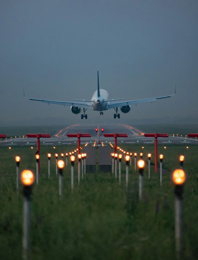 an airplane taking off